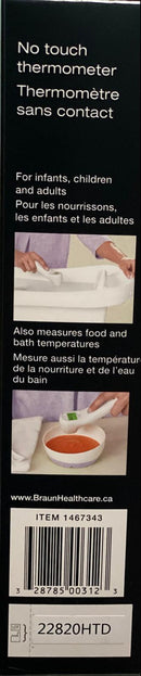 Braun ThermoScan No Touch Forehead Thermometer - BNT100CN (New Model)
