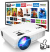 DR. J Professional HI-04 Mini Video Projector, 100" Projector Screen Included &1080P Supported,