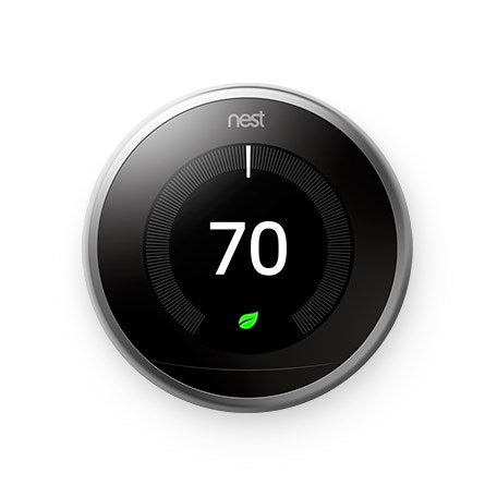 Google Nest Learning Thermostat, 3rd Gen, Stainless Steel