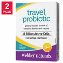 webber naturals Travel Probiotic - 2 x 30 Capsules
