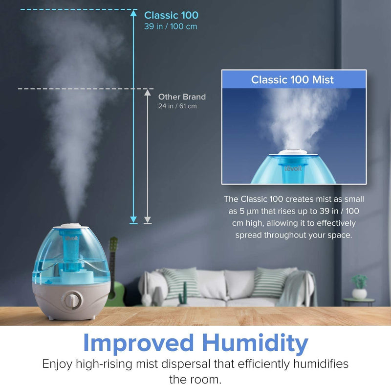 LEVOIT Humidifiers,BPA Free,Quiet Cool Mist Humidifier for Bedroom Baby with Night Light,