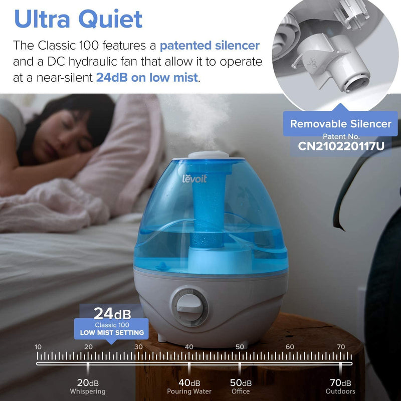 LEVOIT Humidifiers,BPA Free,Quiet Cool Mist Humidifier for Bedroom Baby with Night Light,