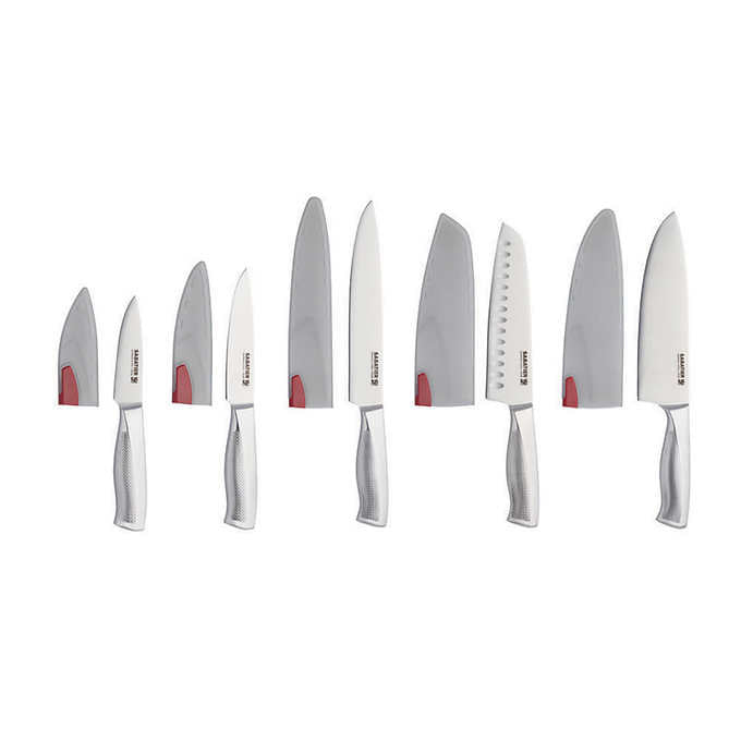 Sabatier German Steel Knife Set with Edgekeeper Sheaths, set of 5