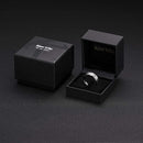 BASIC 8mm Men's Tungsten Carbide Ring Polished Beveled Edge Matte Brushed Finish