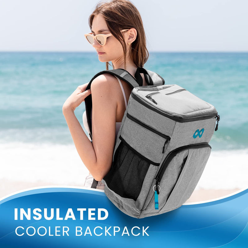 Everlasting Comfort Insulated Cooler Backpack - 54 Cans- Waterproof & Leak Proof Soft Cooler Bag - Insulated Backpack Cooler - Lunch Backpack Beach Accessories