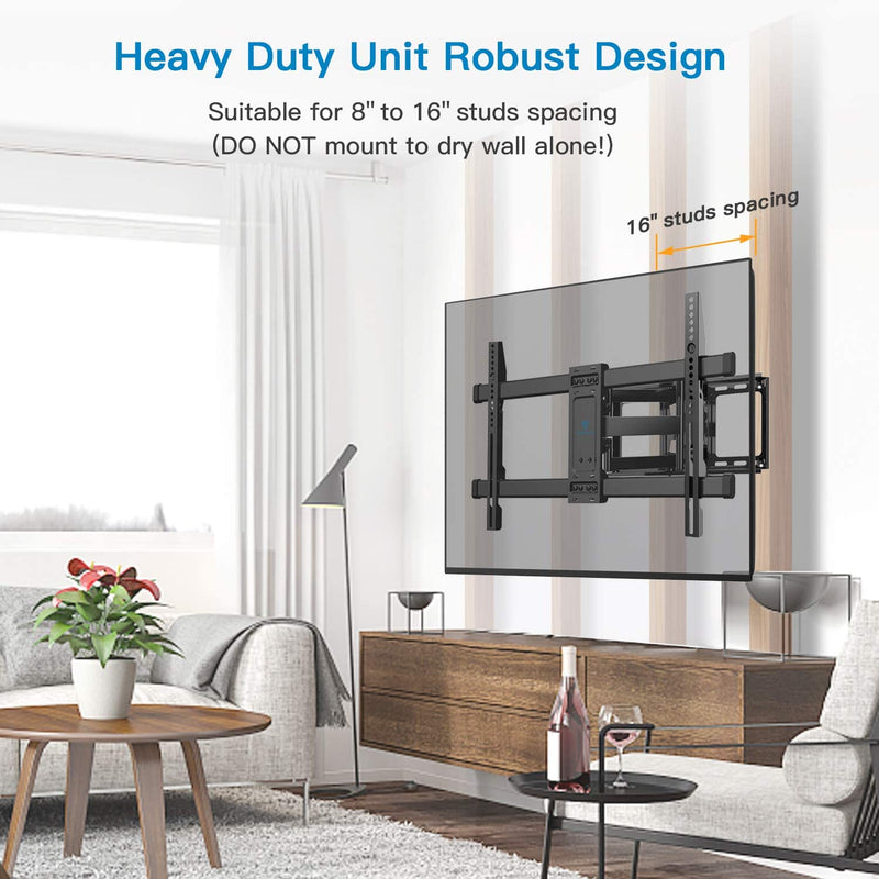 PERLESMITH TV Wall Mount Full Motion Swivel Dual Articulating Arm for Most 37-70 Inch