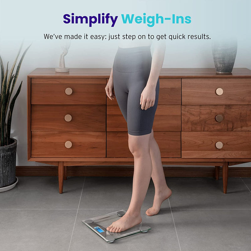 Etekcity Digital Bathroom Body Weight Scale, High Precision Smart Step-on Technology