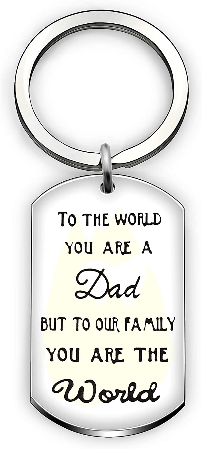 Father Key Chain Ring Father Day Gifts Dad Papa Family Key Holder