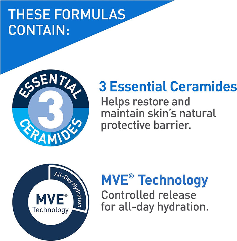 CeraVe Daily Face Cleanser and Lotion Bundle, Hydrating Face Wash for Dry Skin and Moisturizing Lotion with Hyaluronic Acid, Fragrance Free, 2x473ml