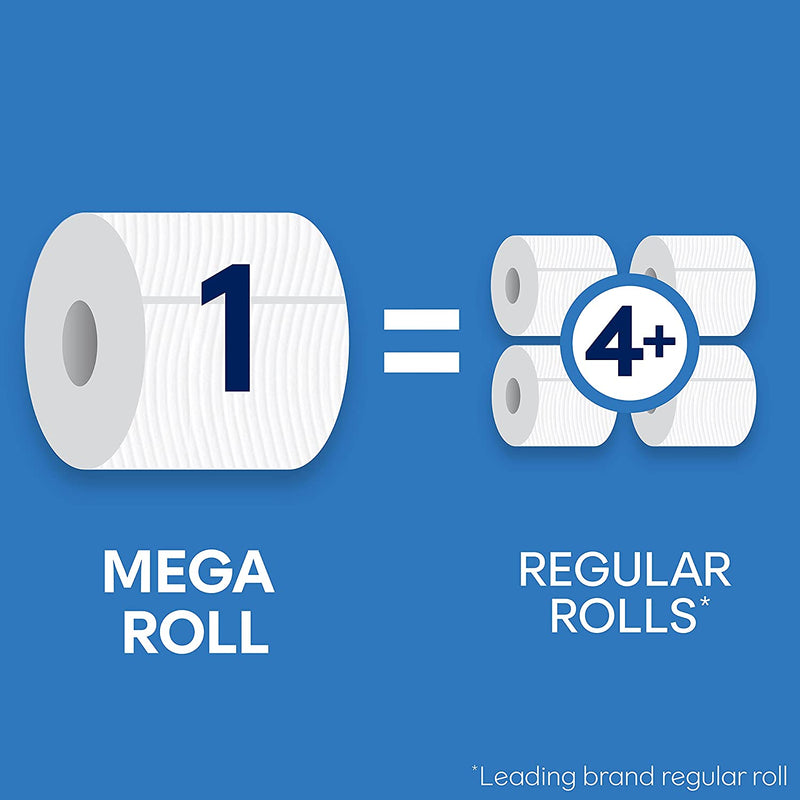 Cottonelle Ultra Clean Toilet Paper, Strong Bath Tissue, 36 Mega Rolls (36 Mega Rolls = 144 regular rolls), 312 Sheets per Roll
