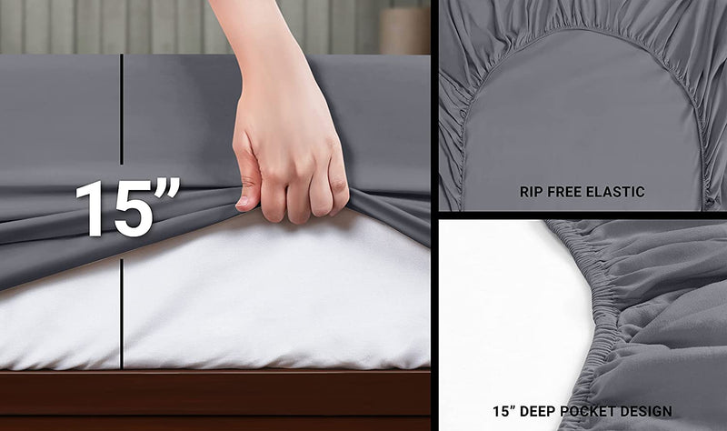 Utopia Queen Bedding Soft Brushed Bed Sheet Set - 4 Piece