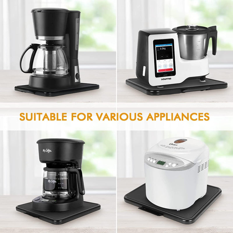 Kitchen Caddy Coffee Maker Sliding Tray, Premium Under Cabinet Appliance  Coffee Maker Toaster Blender Air Fryer Stand Mixer Countertop Storage  Moving