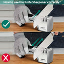 longzon [4 Stage] Knife Sharpener, Original Premium Polish Blades,4-in-1 Best Kitchen Knife Sharpener