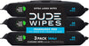 DUDE Wipes Flushable Wet Wipes Dispenser (3 Packs 48 Wipes), Unscented Wet Wipes with Vitamin-E & Aloe for at-Home Use, Septic and Sewer Safe
