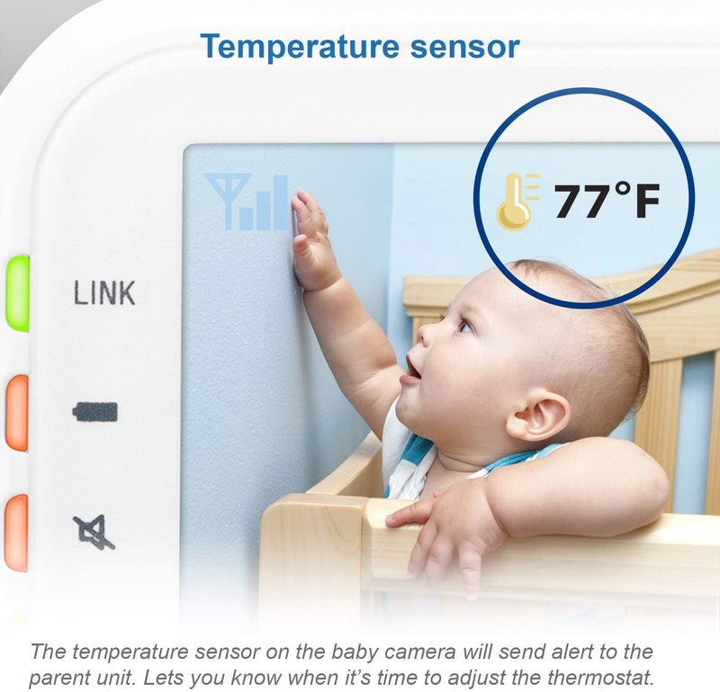VTech VM3252 Digital Audio/Video Baby Monitor with Temperature Sensor 1 Count