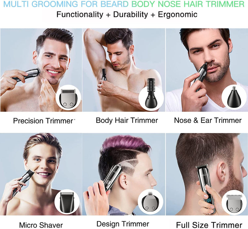 Brightup Beard Trimmer, Cordless Hair Clippers Hair Trimmer for Men, Waterproof