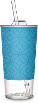 Ello Tidal Glass Tumbler with Straw, 20 oz