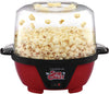 West Bend Stir Crazy Popcorn Machine Electric Hot Oil Popper Includes Large Lid for Serving Bowl and Convenient Nesting Storage, 6-Quart, Red