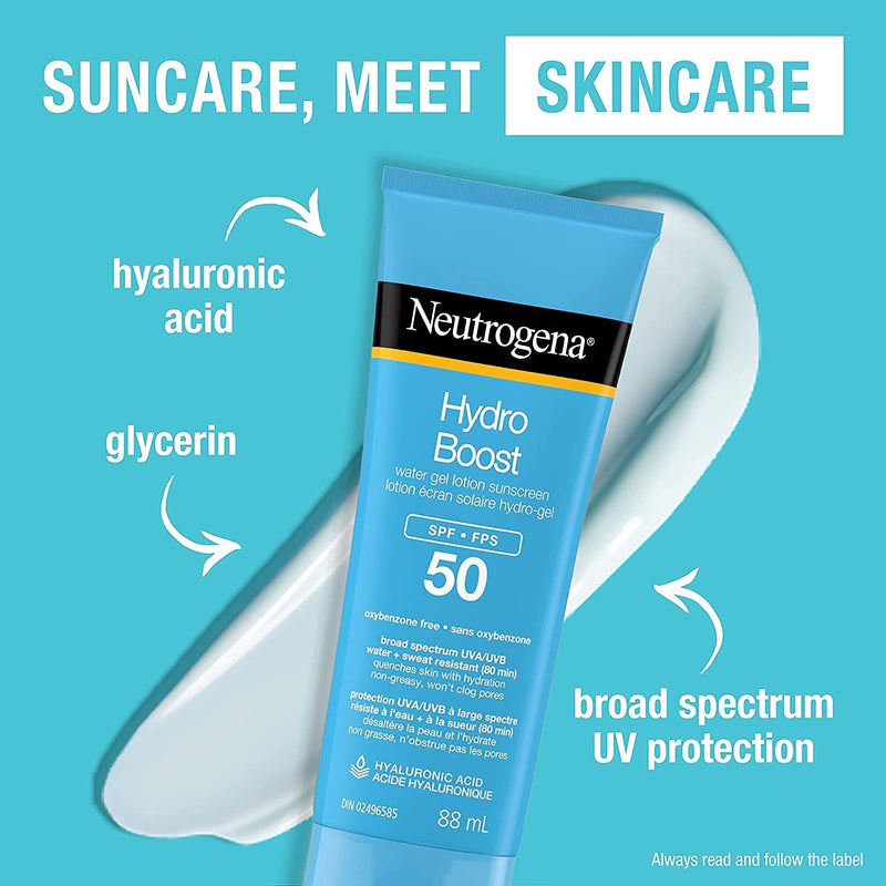 Neutrogena Hydro Boost Water Gel Face & Body Sunscreen SPF 50, 88ML