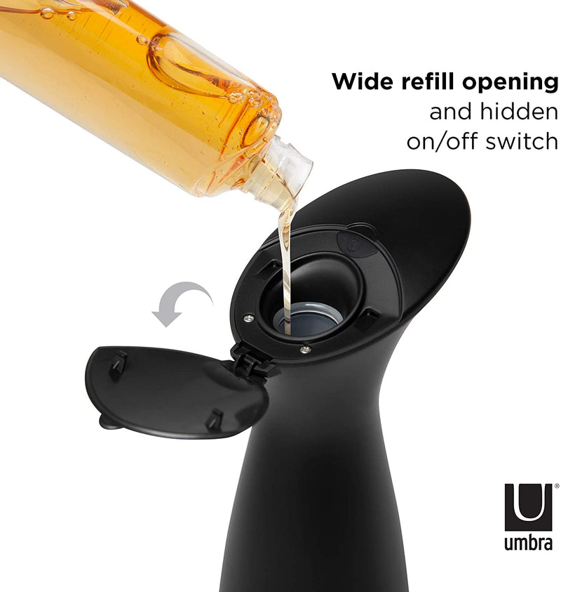 Umbra Otto Automatic Hand Soap Dispenser for Kitchen Or Bathroom, Black