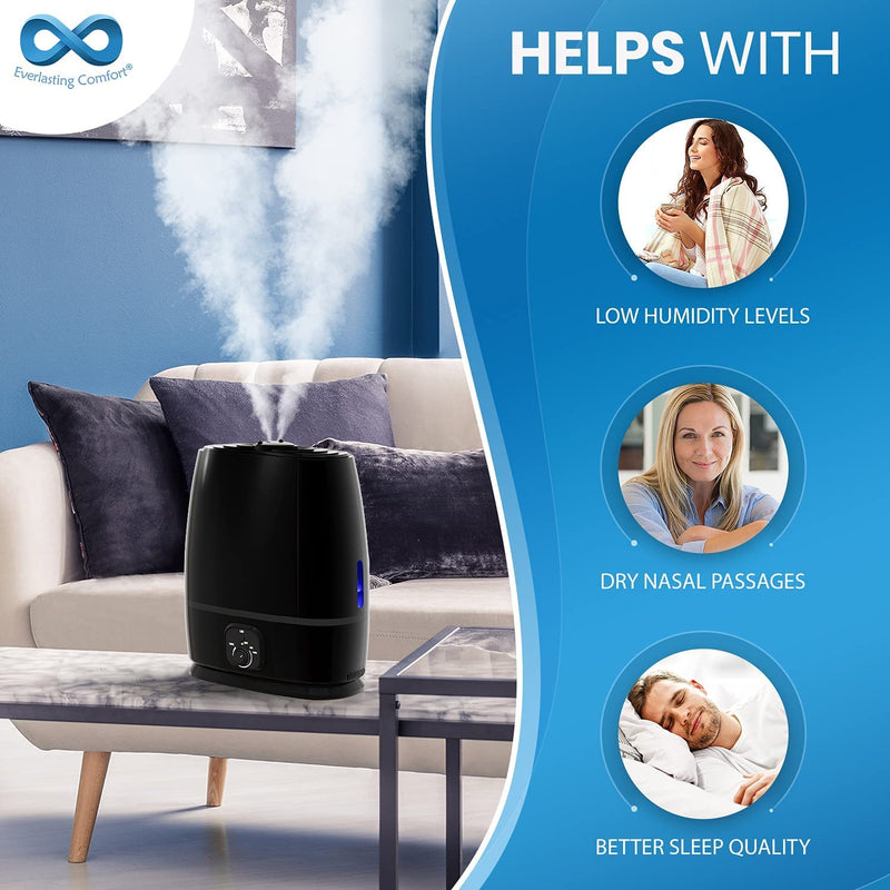 Everlasting Comfort Cool Mist Humidifier for Bedroom (6L)