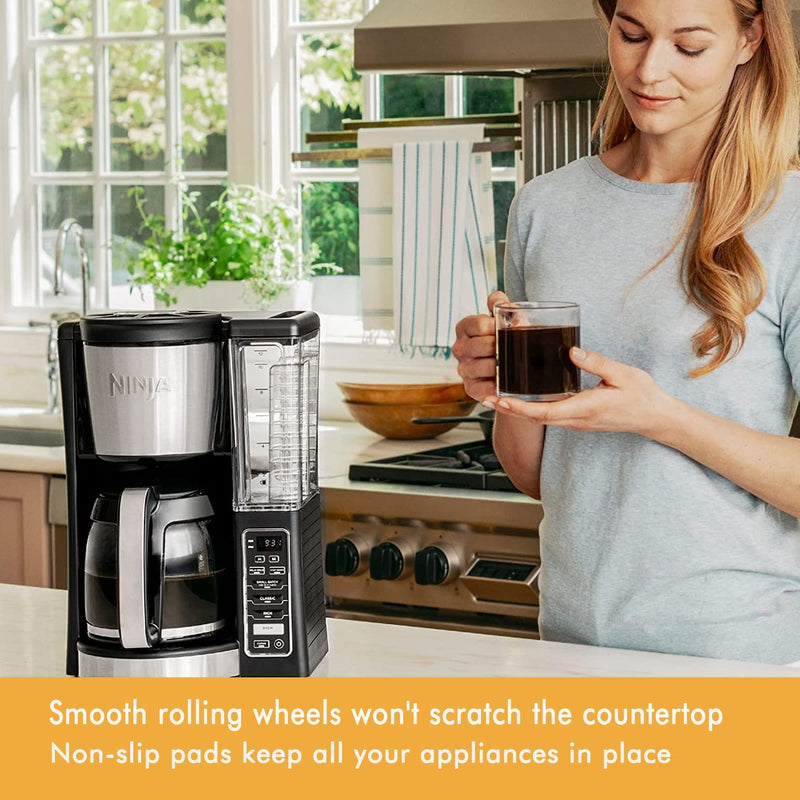 Kitchen Caddy Coffee Maker Sliding Tray, Premium Under Cabinet Appliance  Coffee Maker Toaster Blender Air Fryer Stand Mixer Countertop Storage  Moving