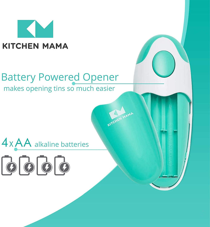 Kitchen Mama Portable Battery Powered Automatic Smooth Edge Can Opener