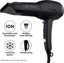 Revlon 1875W Ultra Lightweight Ionic Ceramic Dryer, Black