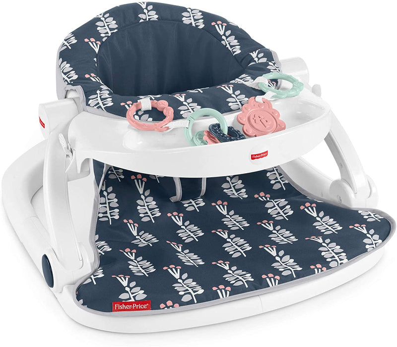 Fisher-Price Sit-Me-Up Floor Seat with Tray Navy Garden
