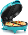 Holstein Housewares Omelet Maker, Teal/Stainless Steel