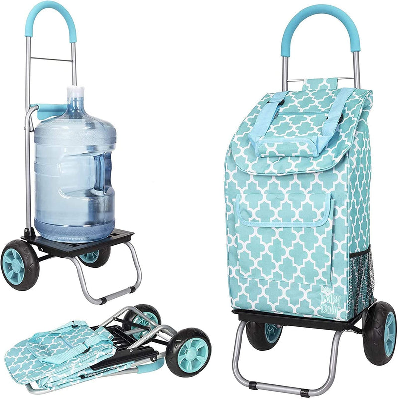 Trolley Dolly, Moroccan Tile Shopping Grocery Foldable Cart