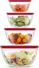 JoyJolt Kitchen Mixing Bowls. 8pc Glass Bowls with Lids Set