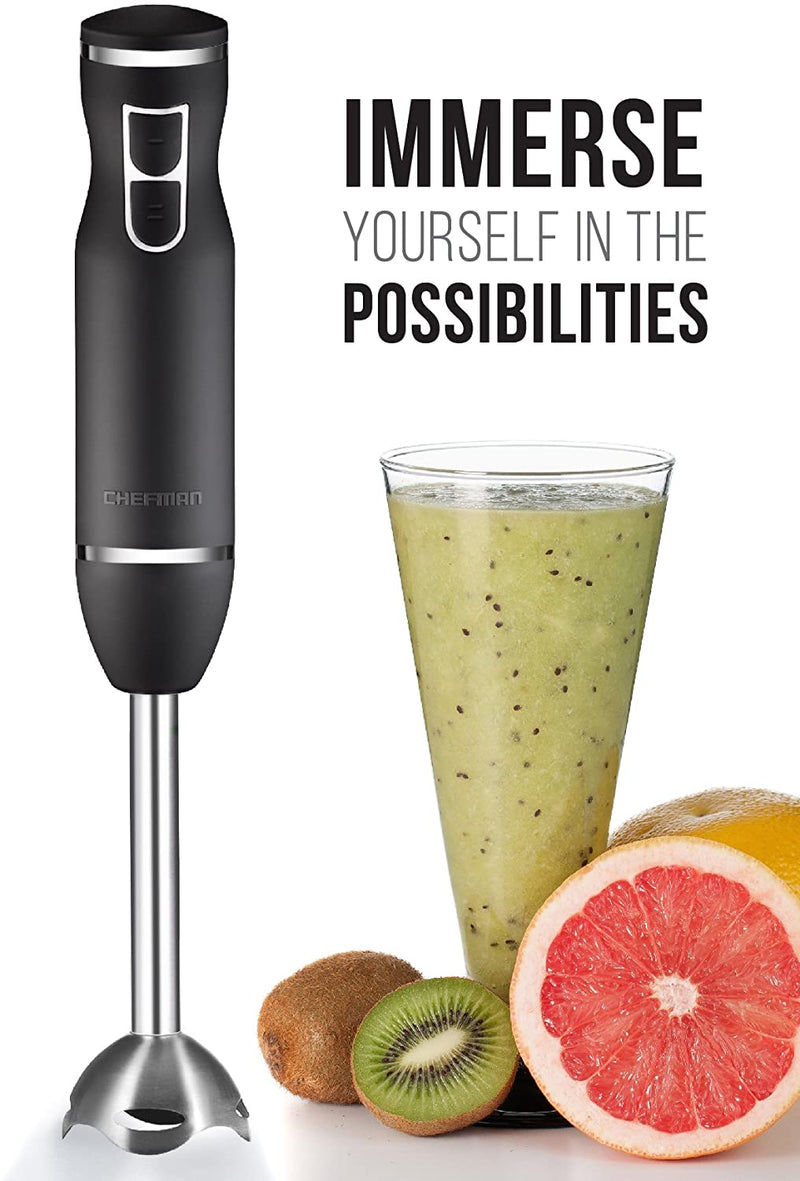 Chefman Immersion Stick Hand Blender with Stainless Steel Shaft and Blades