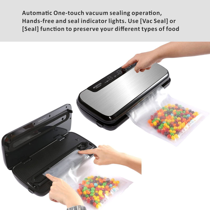 GERYON Vacuum Sealer Machine with Stainless Steel Cover for food savers