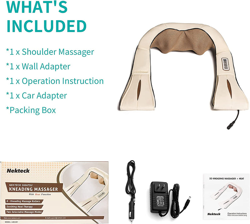  WOQQW Shiatsu Neck and Shoulder Massager, Back