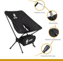 OneTigris Camping Backpacking Chair, 330 lbs Capacity, Compact Portable Folding Chair for Camping Hiking Gardening Travel