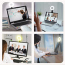 Video Conference Lighting Kit 3200k-6500K Dimmable Led Ring Lights Clip on Laptop Monitor for Remote Working/Zoom Calls