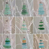 Sea Glass Christmas Tree Ornaments - 9PCS Sea Glass Christmas Pendants for Tree Decorations and Craft Projects. Sea Crystal Glass Decor Crafts, Hanging Crystals for Christmas Decoration.