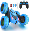 Hamdol Remote Control Car Double Sided 360°Rotating 4WD RC Cars with Headlights
