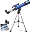 NASA Lunar Telescope for Kids – 90x Magnification, Includes Two Eyepieces, Tabletop Tripod, Finder Scope, Full-Color Learning Guide, The Perfect STEM Gift for Viewing The Moon