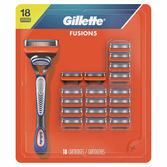 Gillette Fusion5 Men's Razor Blade Refills, 18 Refills