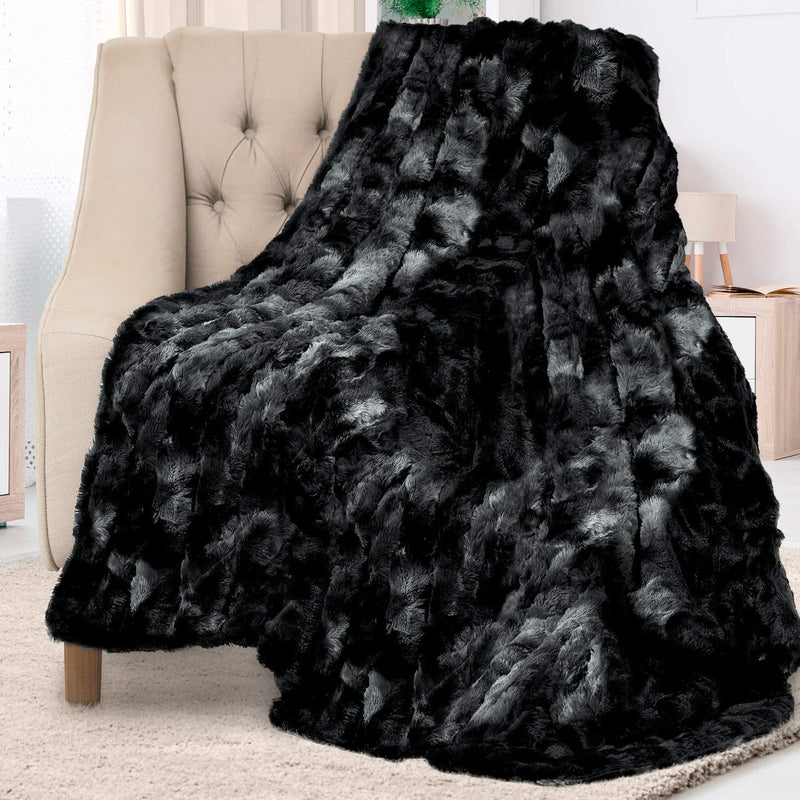 Everlasting Comfort Luxury Faux Fur Throw Blanket