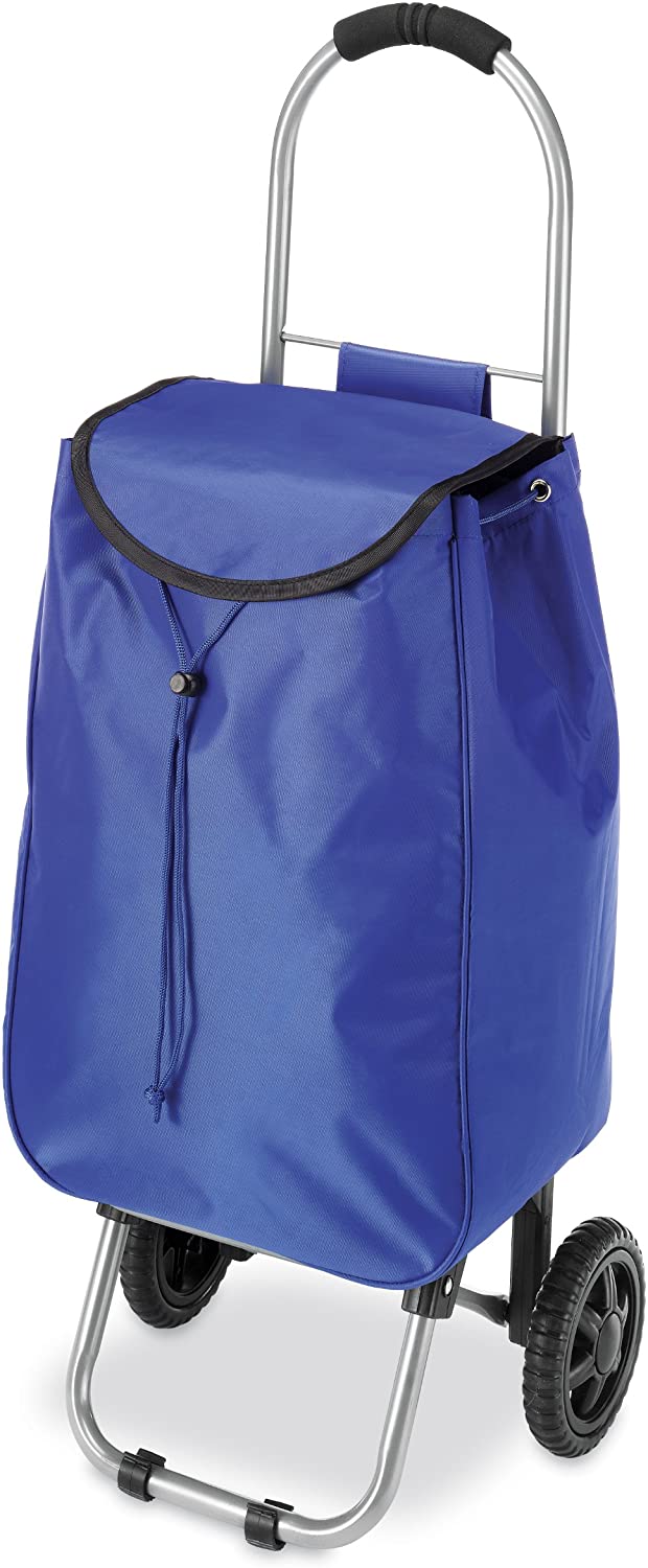 Whitmor 6342-4647-BLUE Shopping Rolling Bag Cart