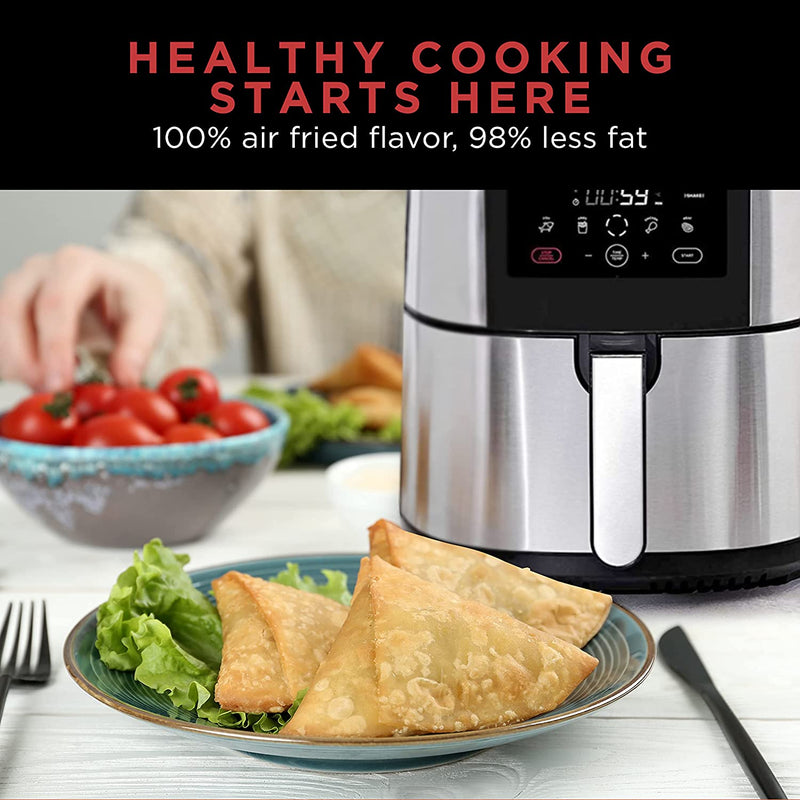 Chefman 8-Qt. TurboFry Stainless Steel Air Fryer with Basket Divider