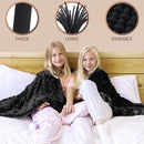 Everlasting Comfort Luxury Faux Fur Throw Blanket (Black)