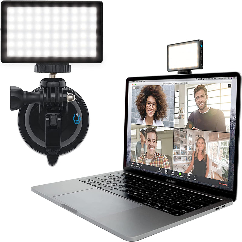Lume Cube Video Conference Lighting Kit | Live Streaming, Video Conferencing, Remote Working | Lighting Accessory for Laptop, Adjustable Brightness and Color Temperature, Computer Mount Included