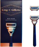 Gillette Neck Razor for Men, Includes 1 Handle, 2 Razor Blade Refills