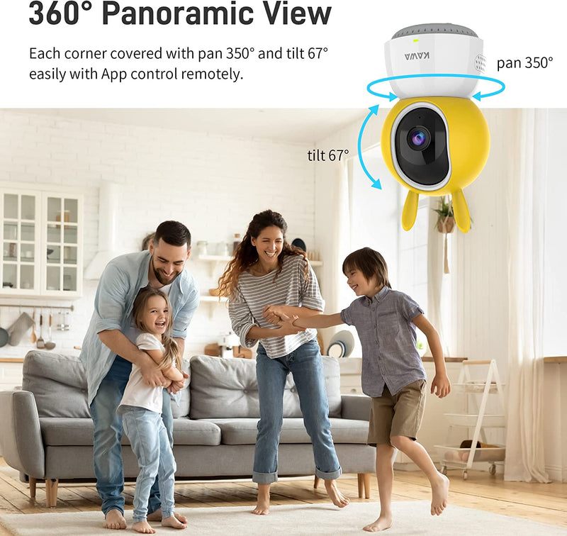 KAWA 2K 3MP IP Cameras for Home Security, 2.4G WiFi Baby Monitor, Pet Camera, 2-Way Audio, Night Vision