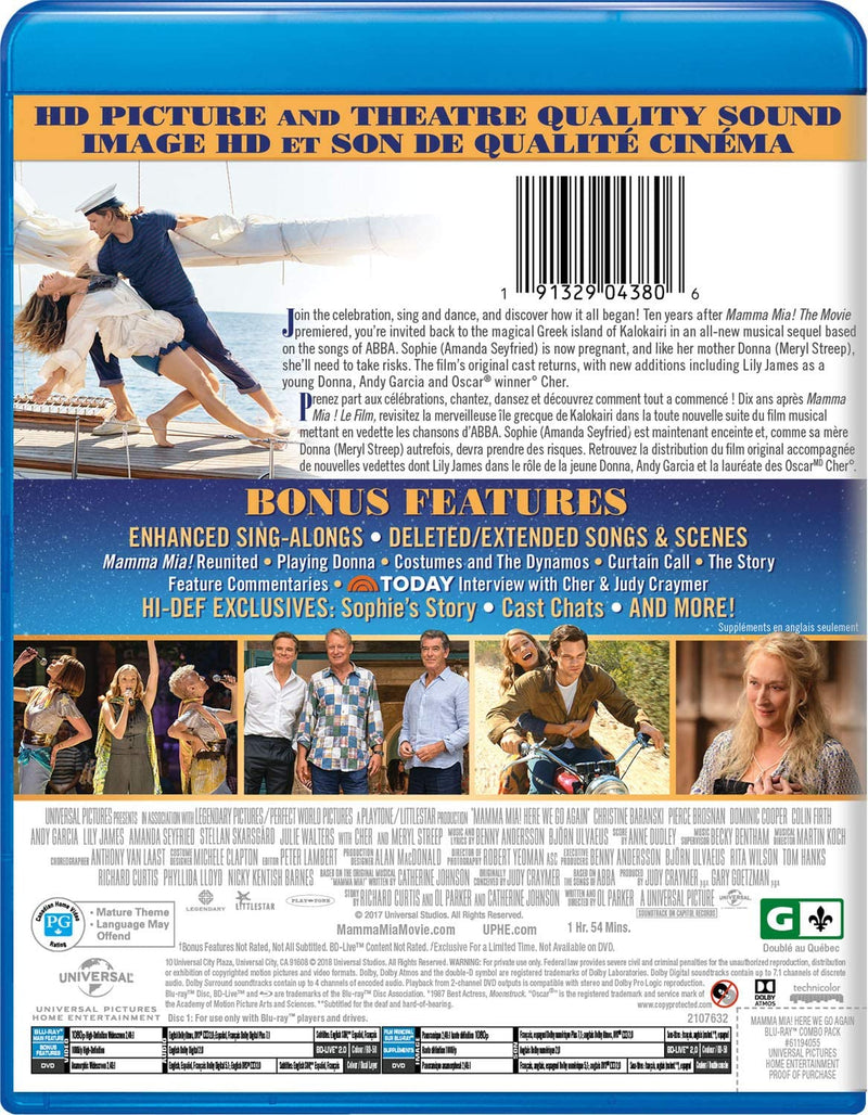 Mamma Mia! Here We Go Again [Blu-ray]