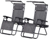 Zero Gravity Chair Adjustable Patio Lounge Chair Reclining Seat - 2 Pack